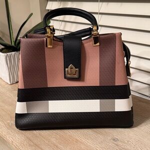 & Other Stories Multicolor Satchel with Gold Accents